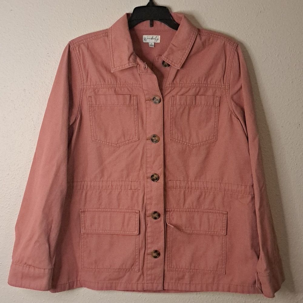 Wonderly pink utlility jacket size small